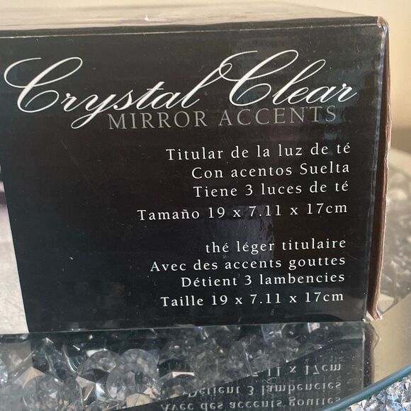 New Crystal clear trio mini candle holder decorative pendulum home decor mirror - Picture 6 of 16